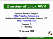 Overview of Linux AWK