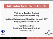 Getting Started with Ktouch