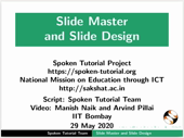 Slide Master and Slide Design in Impress