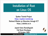 Installation of Rust on Linux