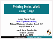 Printing Hello World using Cargo - thumb