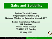 Salts and Solubility - thumb