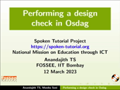 Performing a design check in Osdag - thumb