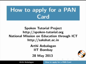 How to apply for a PAN Card - thumb