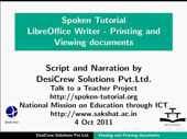 Viewing and printing a text document - thumb