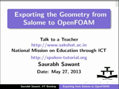 Exporting geometry from Salome to OpenFOAM - thumb