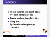 Using Template files in PyFoam - thumb