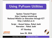 Using PyFoam Utilities - thumb