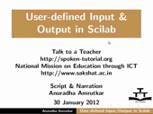 User Defined Input and Output - thumb