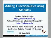 Adding Functionalities using Modules - thumb