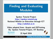 Finding and Evaluating Modules - thumb