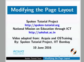 Modifying the Page Layout - thumb