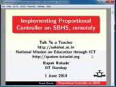 Implementing Proportional Controller on SBHS remotely - thumb