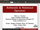 Arithmetic and Relational Operators - thumb