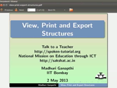 View Print and Export structures - thumb