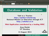 Database and validation - thumb