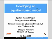 Developing an equation-based model - thumb