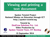 Viewing and printing documents - thumb