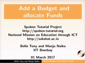 Add Budget and Allocate Funds - thumb