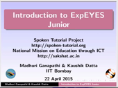 Introduction to ExpEYES Junior - thumb