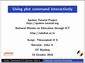 Using plot command interactively - thumb