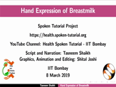 Hand expression of breastmilk - thumb