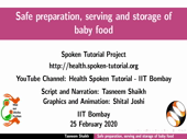 Safe preparation, serving and storage of baby food - thumb