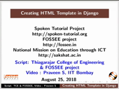 Create HTML template in Django - thumb