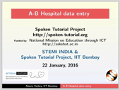 AorB Hospital data entry - thumb