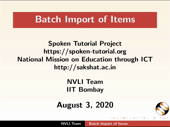 Batch import of items - thumb