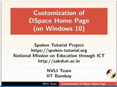 Customization of  DSpace Home page on Windows OS - thumb