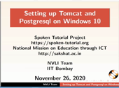 Setting up Tomcat and Postgresql on Windows OS - thumb