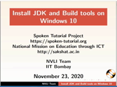 Installation of JDK and Build tool on Windows OS - thumb