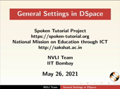 General Settings in DSpace - thumb