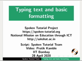 Typing text and basic formatting in Writer - thumb