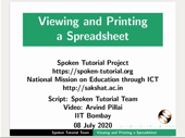 Viewing and printing a spreadsheet in Calc - thumb