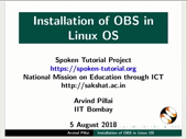 Installation of OBS in Linux