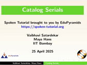 Catalog Serials - thumb