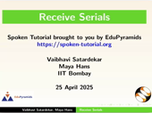Receive Serials - thumb
