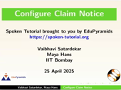 Configure Claim Notice - thumb