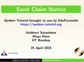 Send Claim Notice - thumb