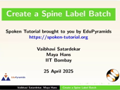 Create a Spine Label Batch - thumb