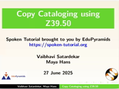Copy Cataloging using Z39.50 server - thumb