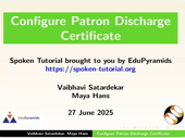 Configure Patron Discharge Certificate - thumb