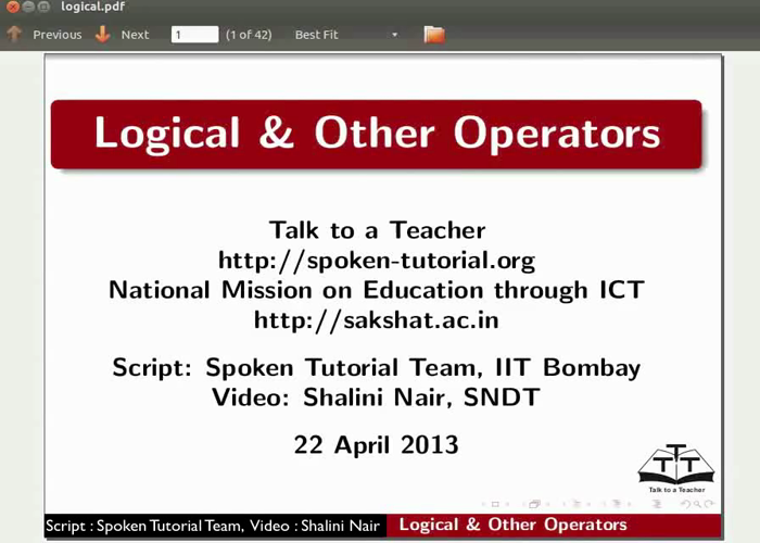 logical and operators in c