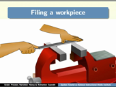 Filing a workpiece - thumb